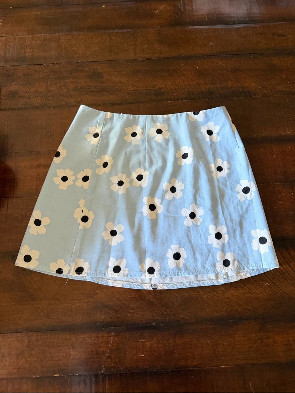 Princess Polly Blue Daisy A-Line Mini Skirt
